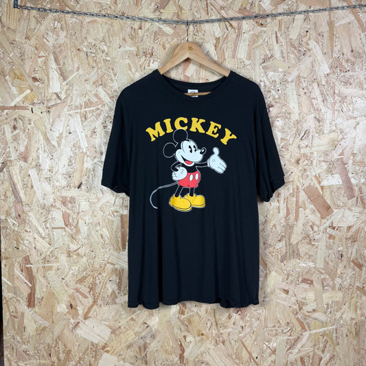 Mickey Vintage t shirt Black short sleeve 90s XL