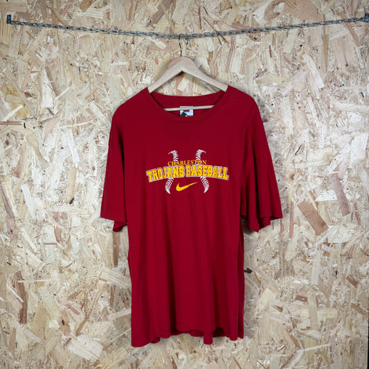 Nike Trojans College t shirt Red short sleeve XL