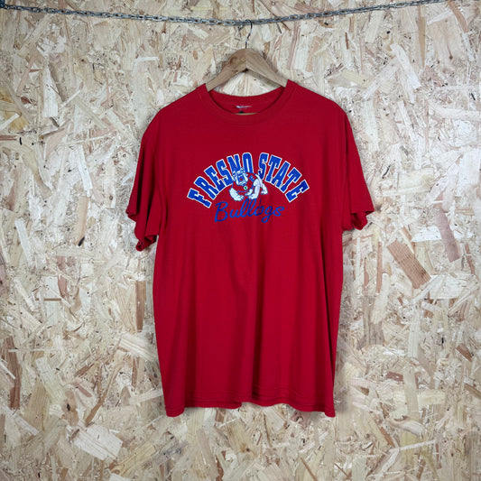 Fresno state bulldogs college Graphic T shirt short sleeve Red