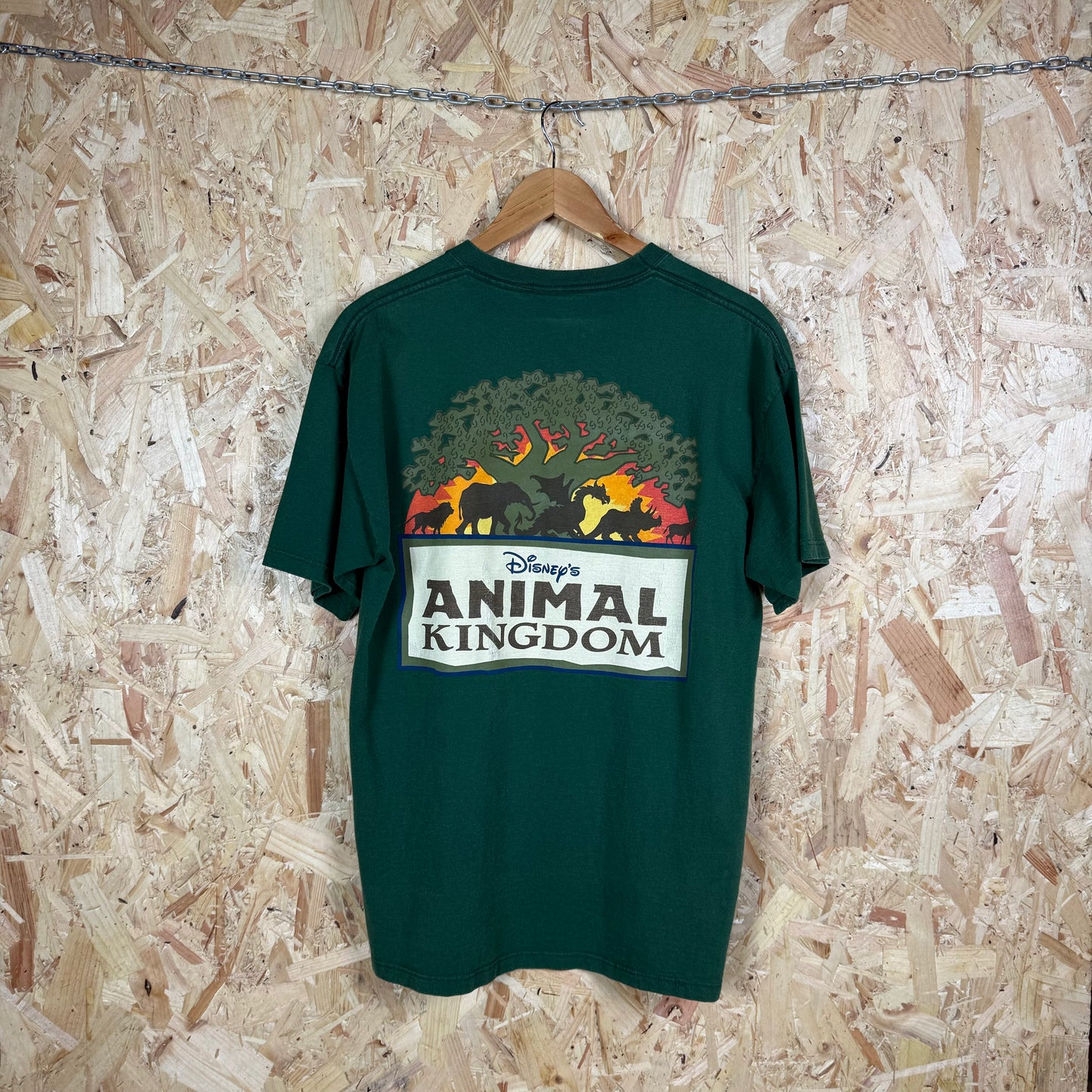 Animal Kingdom 90s Vintage T shirt Green short sleeve Medium