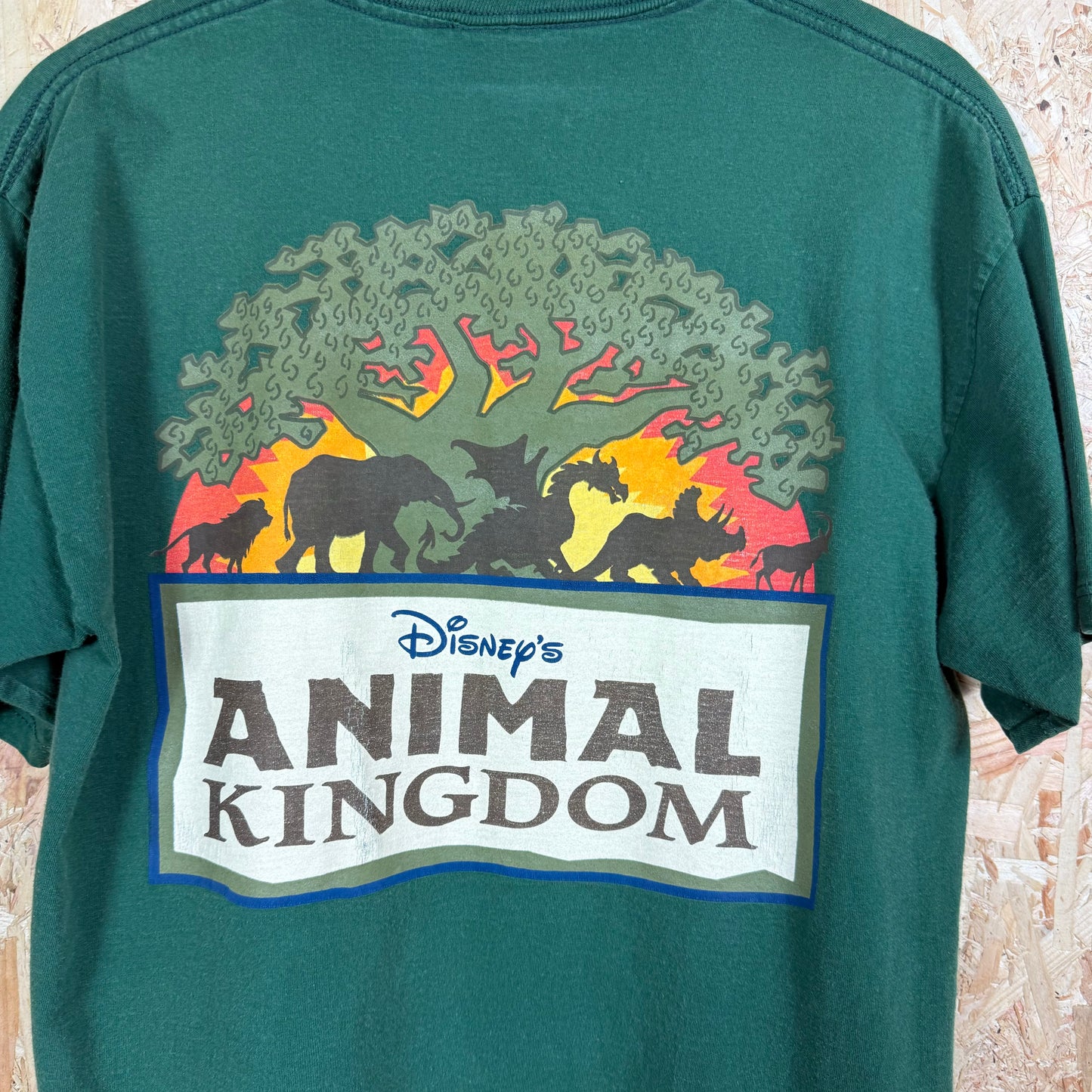 Animal Kingdom 90s Vintage T shirt Green short sleeve Medium