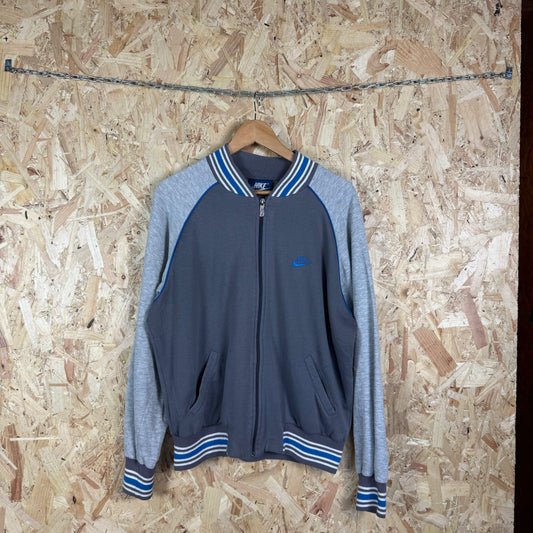 Vintage Nike track jacket grey 80s full zip Large