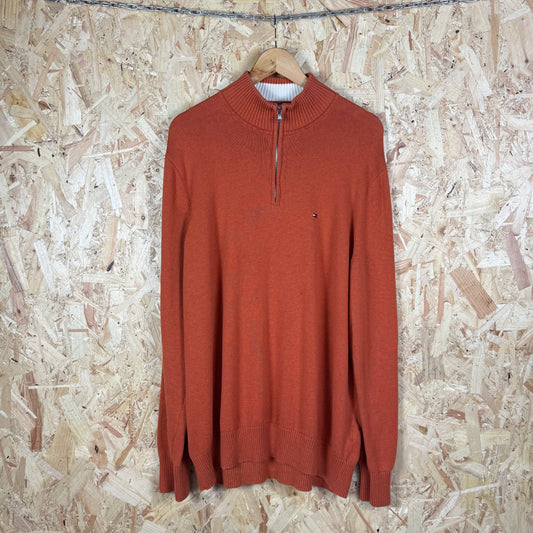 Polo ralph lauren orange quarter zip jumper XXL