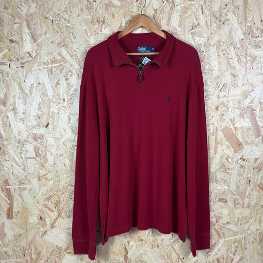 Polo ralph Lauren Dark red quarter zip XXL