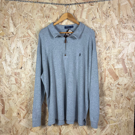 Grey Ralph lauren quarter zip jumper XL (Large)