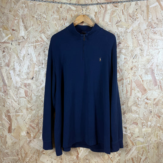 Polo Ralph Lauren quarter zip jumper navy blue XXL