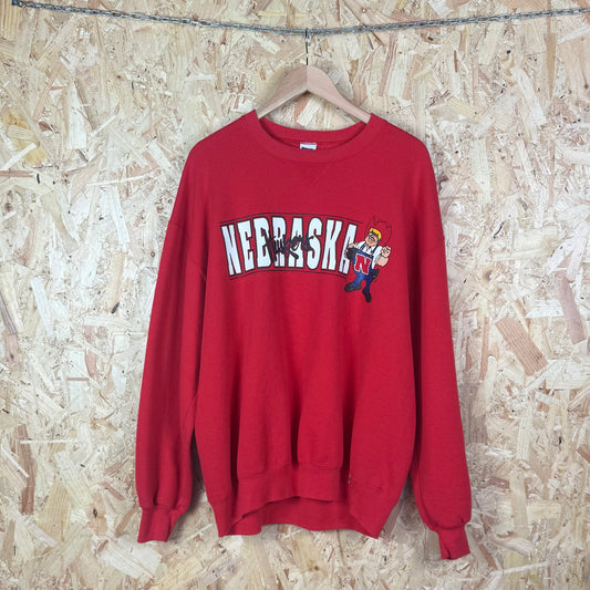 Nebraska huskers Logo Sweatshirt Red XL