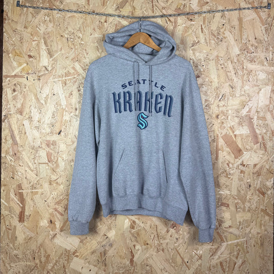 Seattle kraken grey majestic pullover hoodie Medium