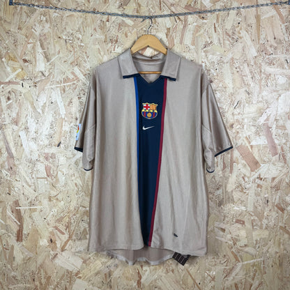 FC Barcelona 2001/02 away gold football shirt Vintage XL