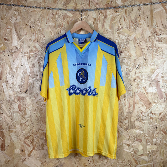 Chelsea 1996/97 Away shirt umbro yellow XL vintage