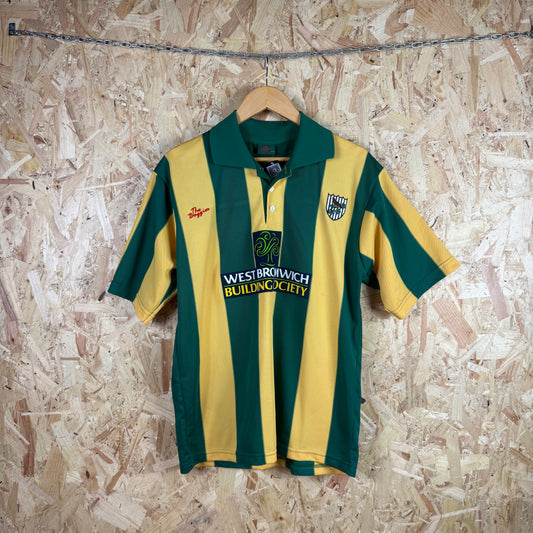 West Bromwich albion 2001/03 Away football shirt yellow green Medium