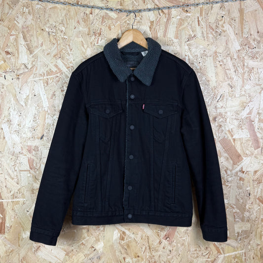 Levi's Black Corduroy sherpa lined jacket Medium