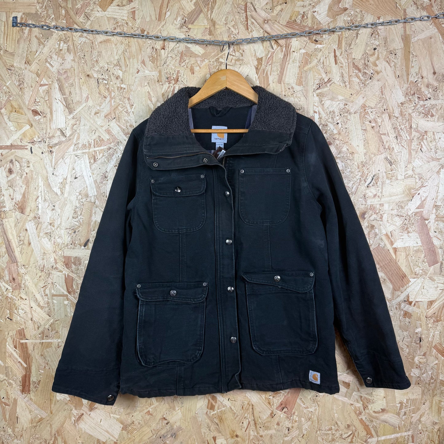 Carhartt Duck Weasley Coat Black Size L