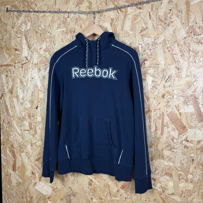 Reebook Navy Spell Out Hoodie Size S