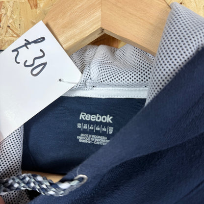 Reebook Navy Spell Out Hoodie Size S