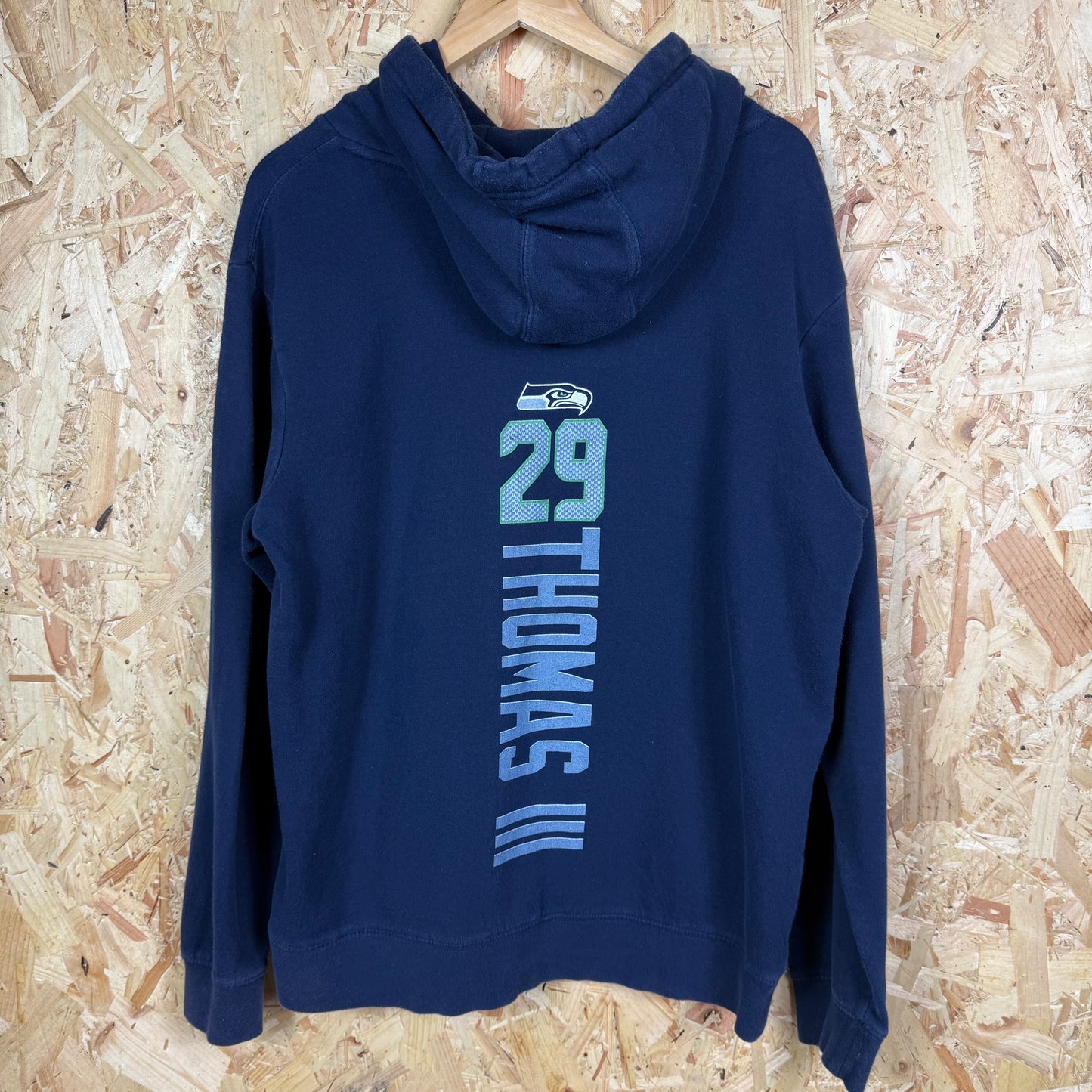 Seattle Seahawks Navy Hoodie Size L