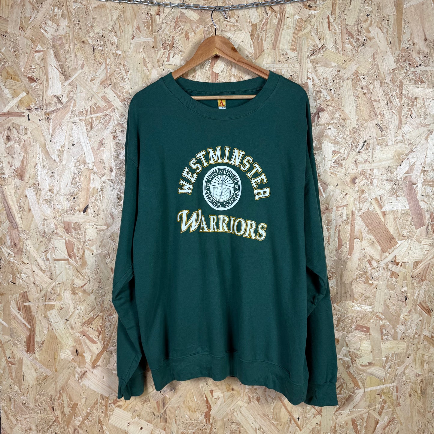 Westminster Warriors Green Sweatshirt Size XL