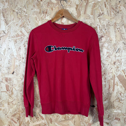 Champion Red Spell out Sweatshirt Size S