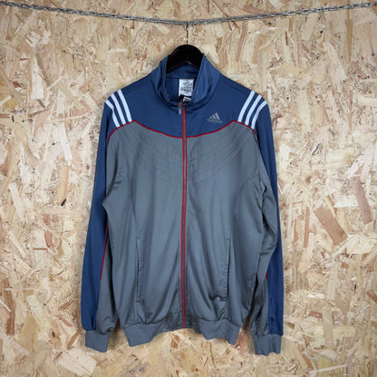 Adidas Track Jacket Blue/ Grey Full Zip Size S