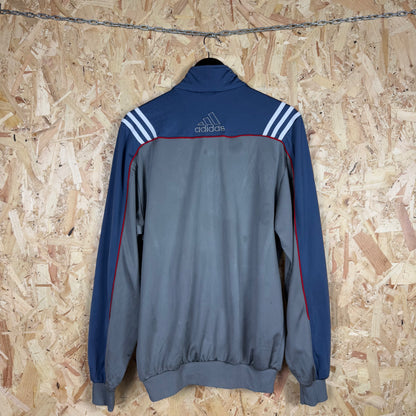 Adidas Track Jacket Blue/ Grey Full Zip Size S