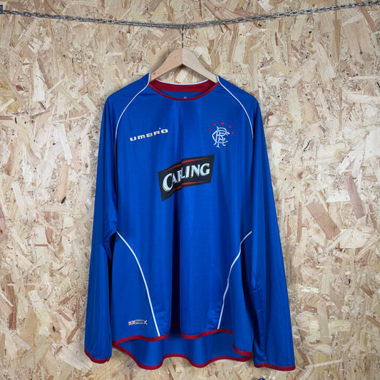 Rangers Umbro 2005/06 Long Sleeve Home Shirt Size 2XL