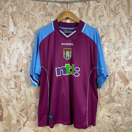 Aston Villa 2000/01 Home Shirt Diadora Size L