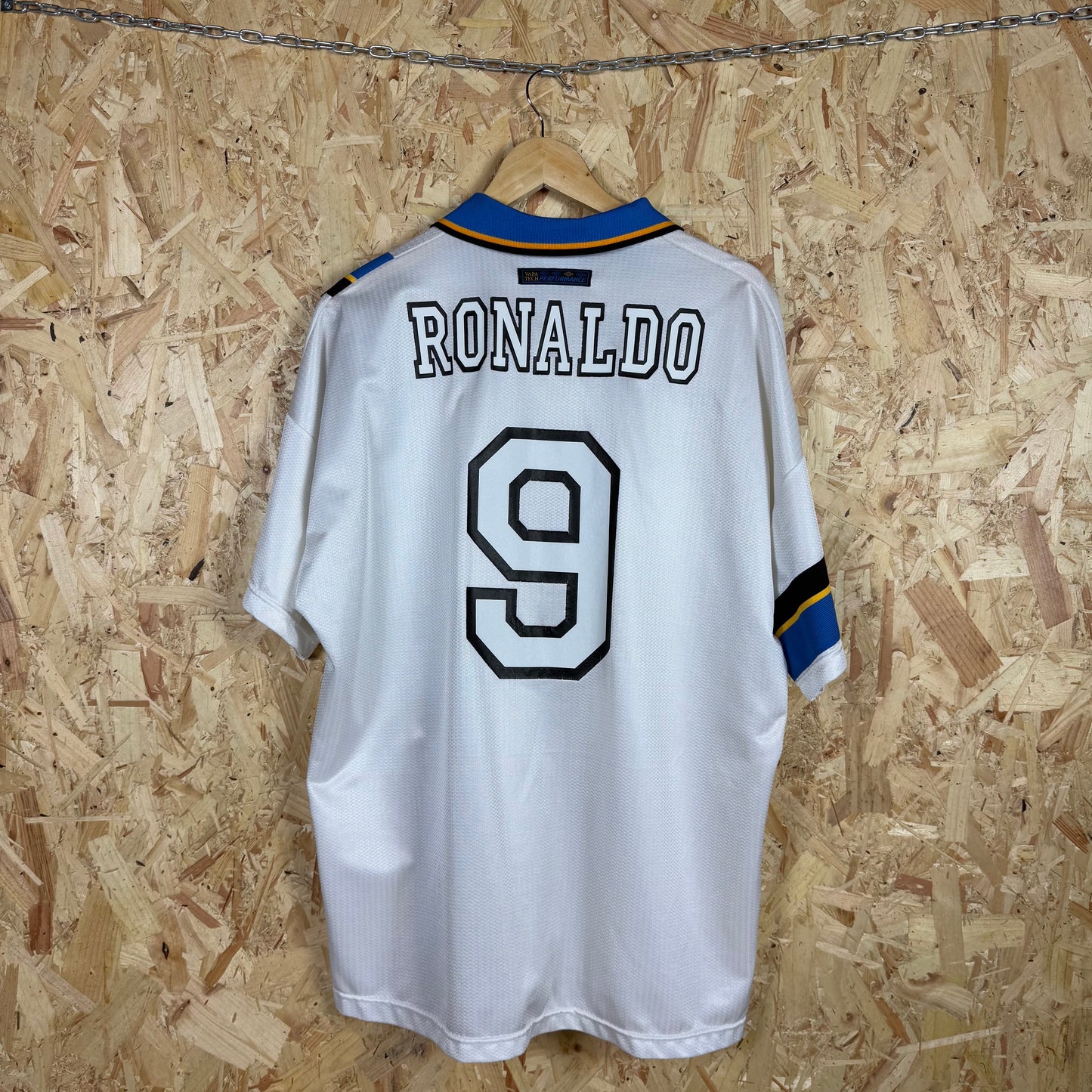 Inter Milan 1997/98 Away Ronaldo #9 Short Sleeve Size 2XL