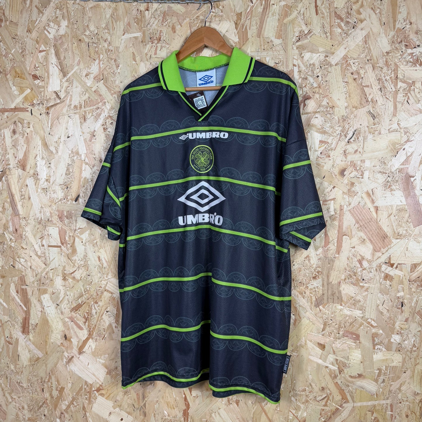 Celtic 1998/99 Away Shirt Umbro Black Size 2XL