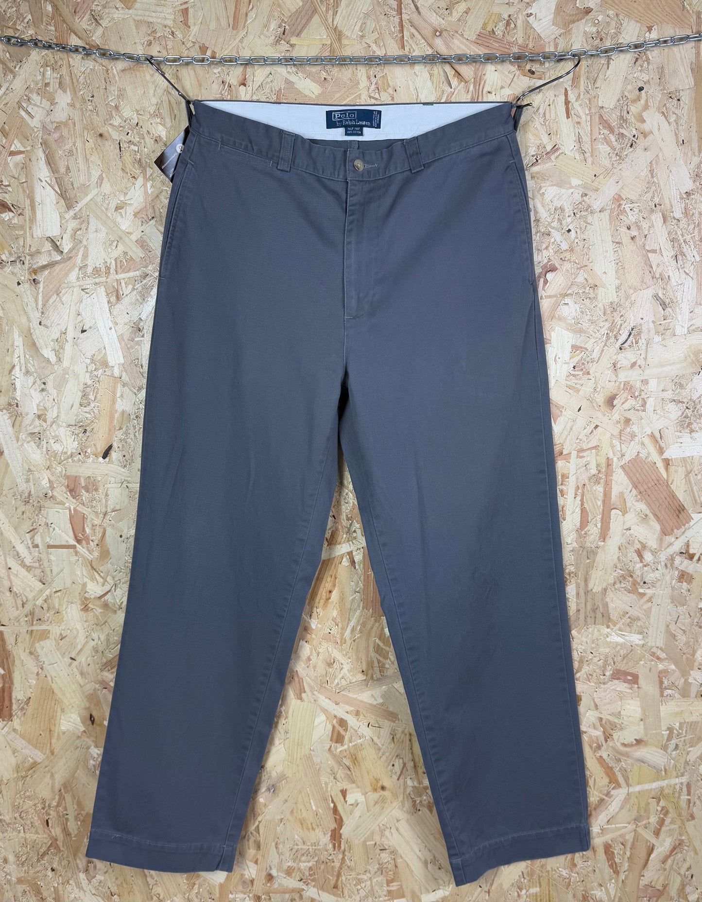 Polo Ralph Lauren Grey Trousers Zip Fly 34W 30L