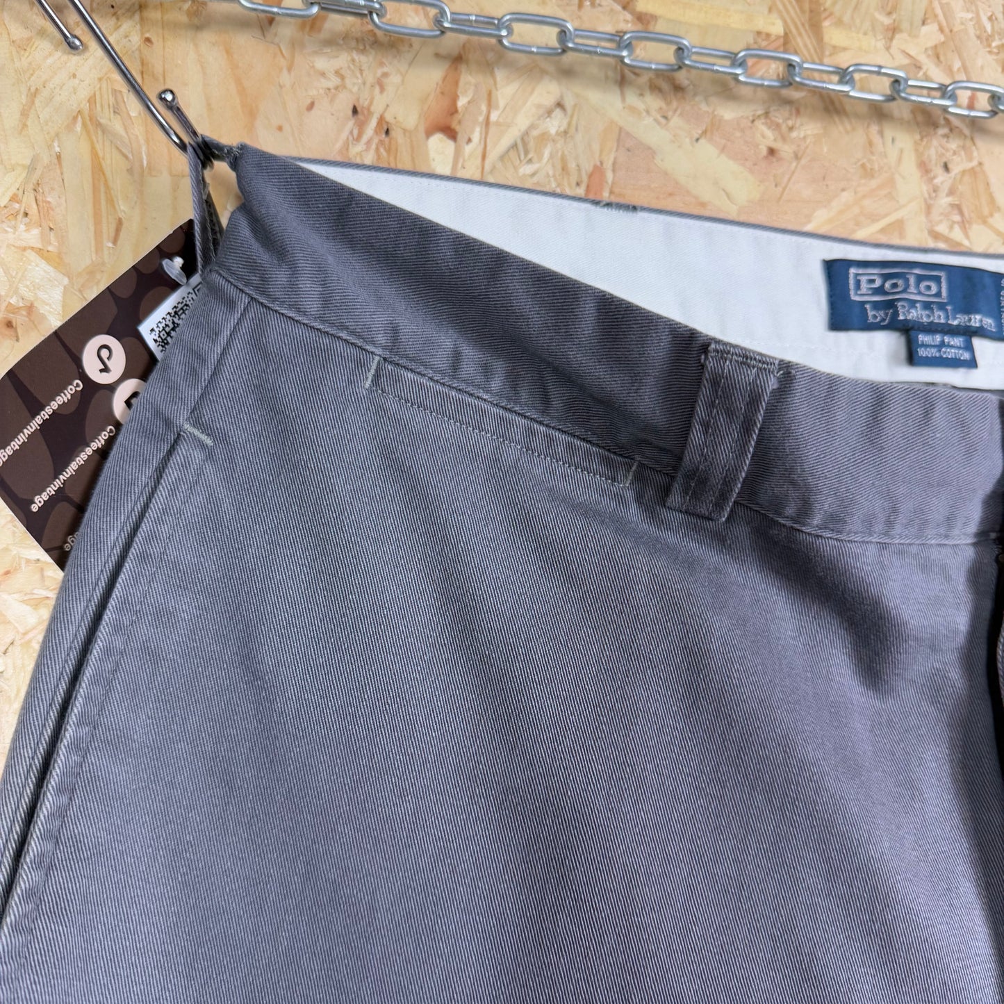 Polo Ralph Lauren Grey Trousers Zip Fly 34W 30L