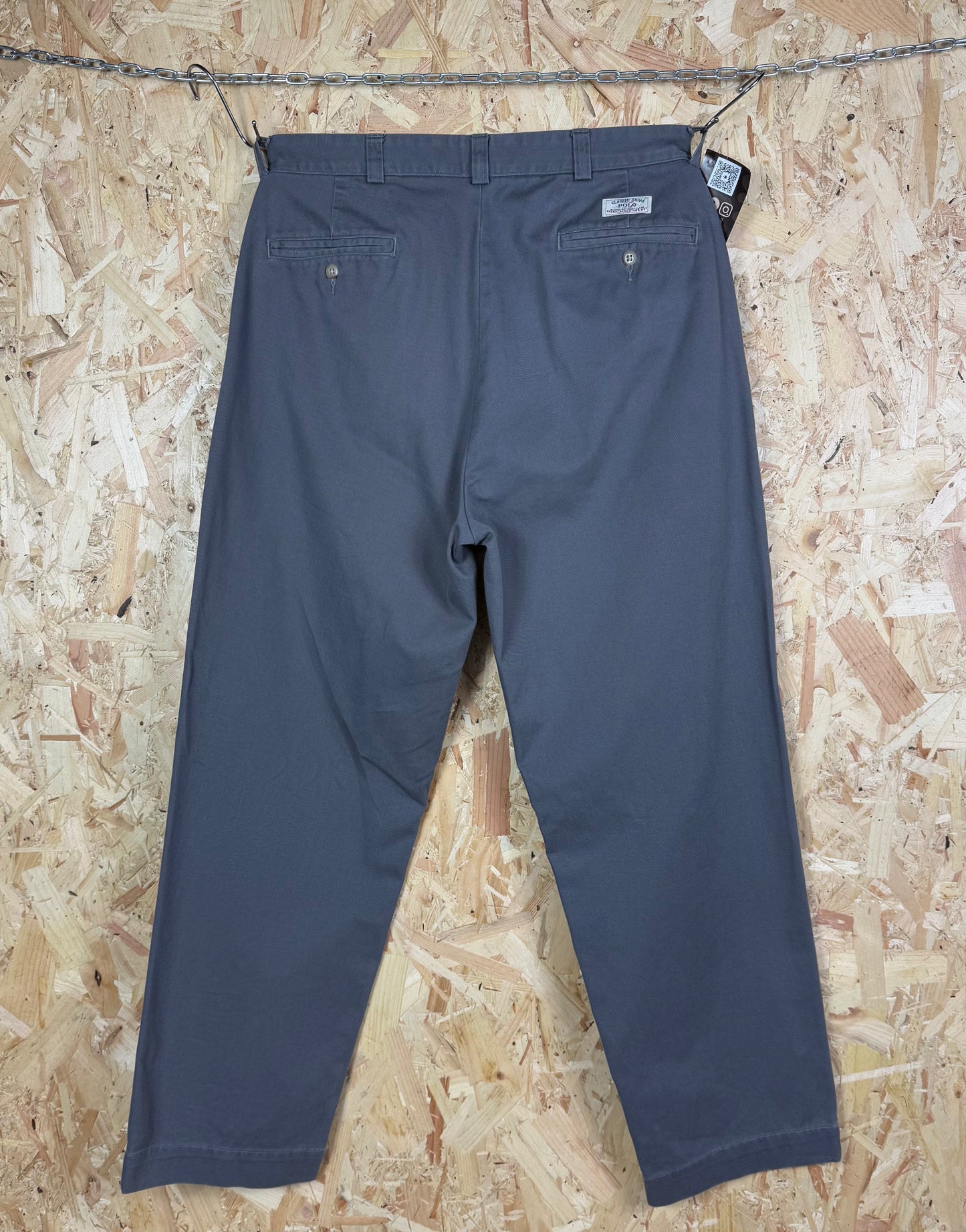 Polo Ralph Lauren Grey Trousers Zip Fly 34W 30L