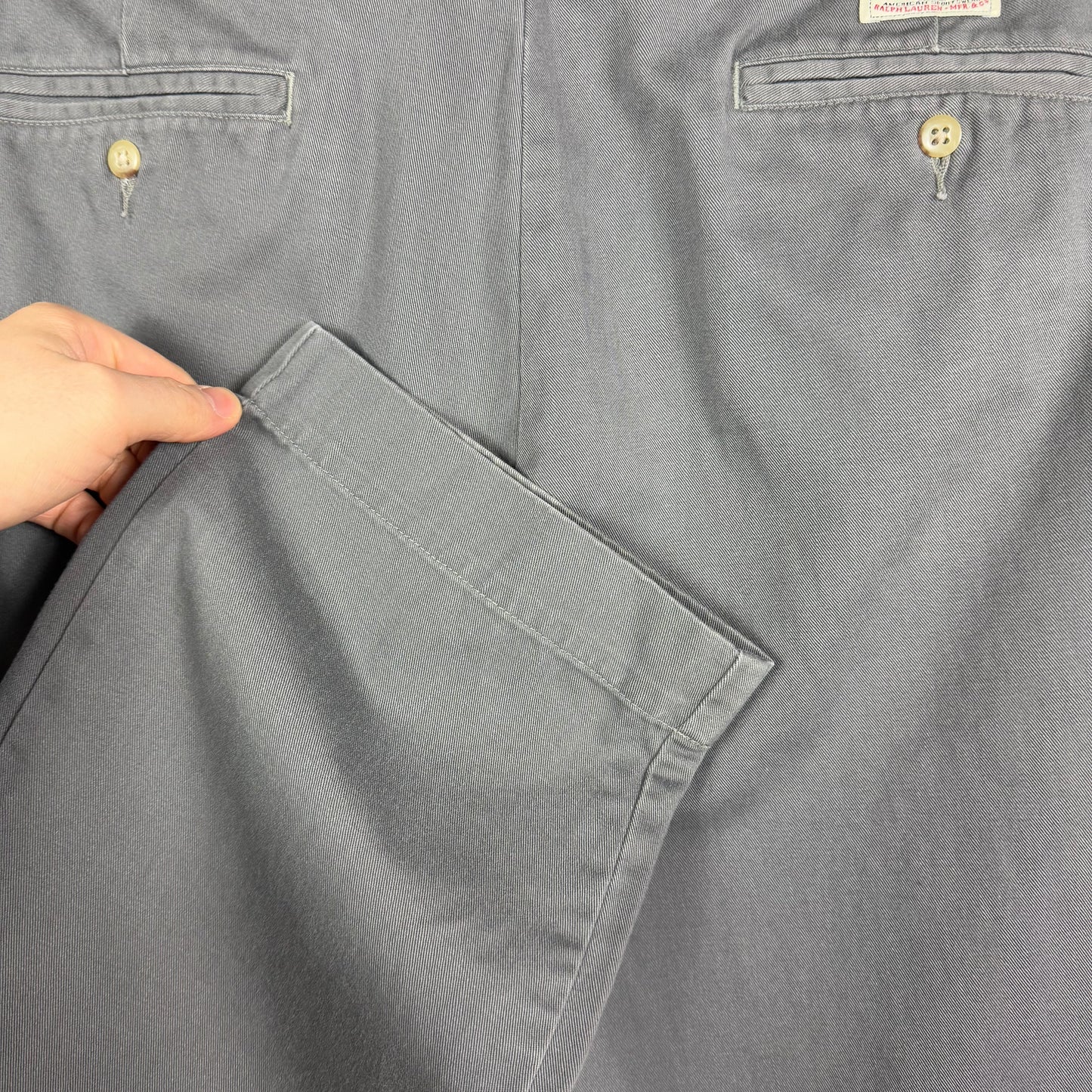 Polo Ralph Lauren Grey Trousers Zip Fly 34W 30L