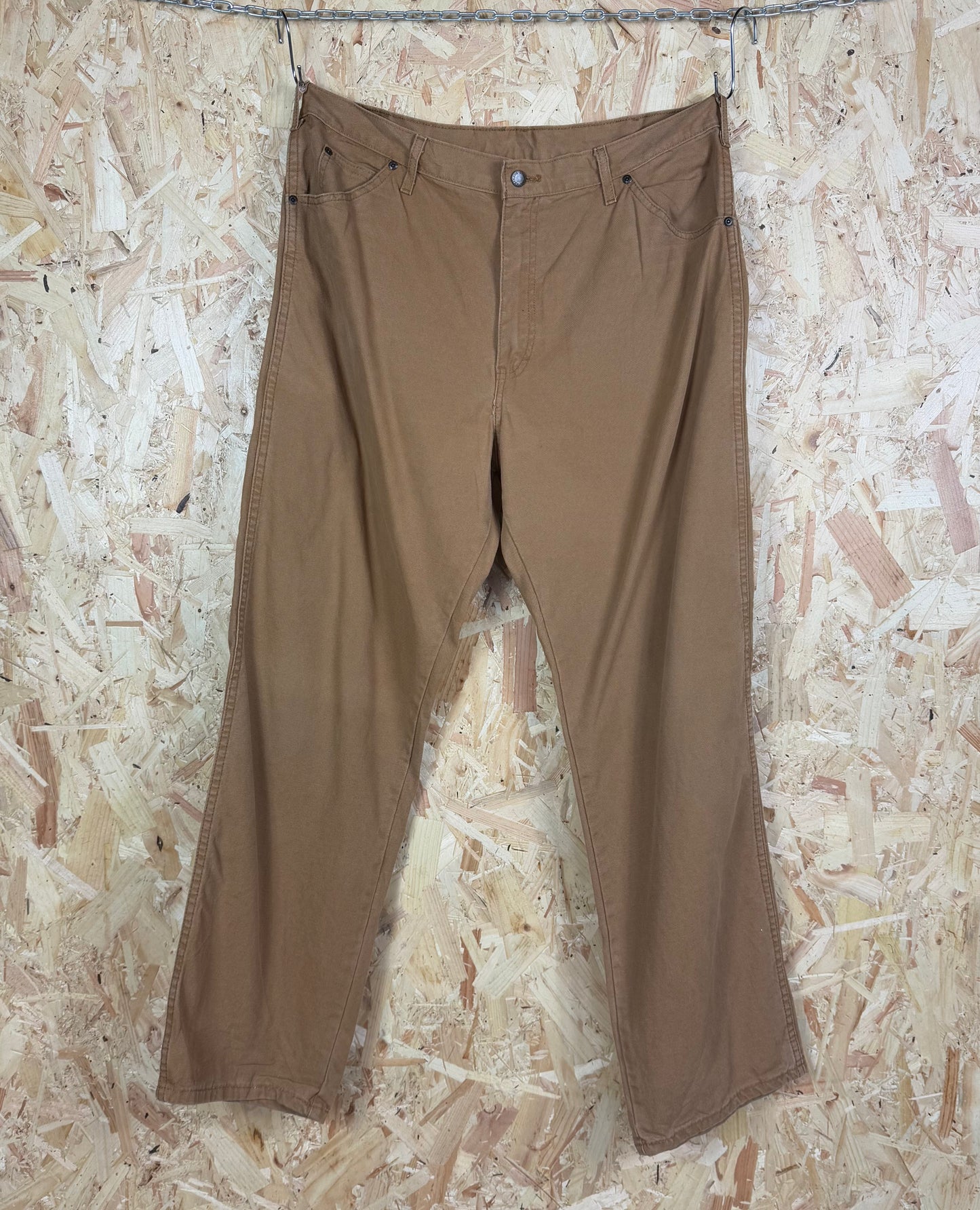 Dickies Beige Carpenter Trousers Zip Fly 38W 32L