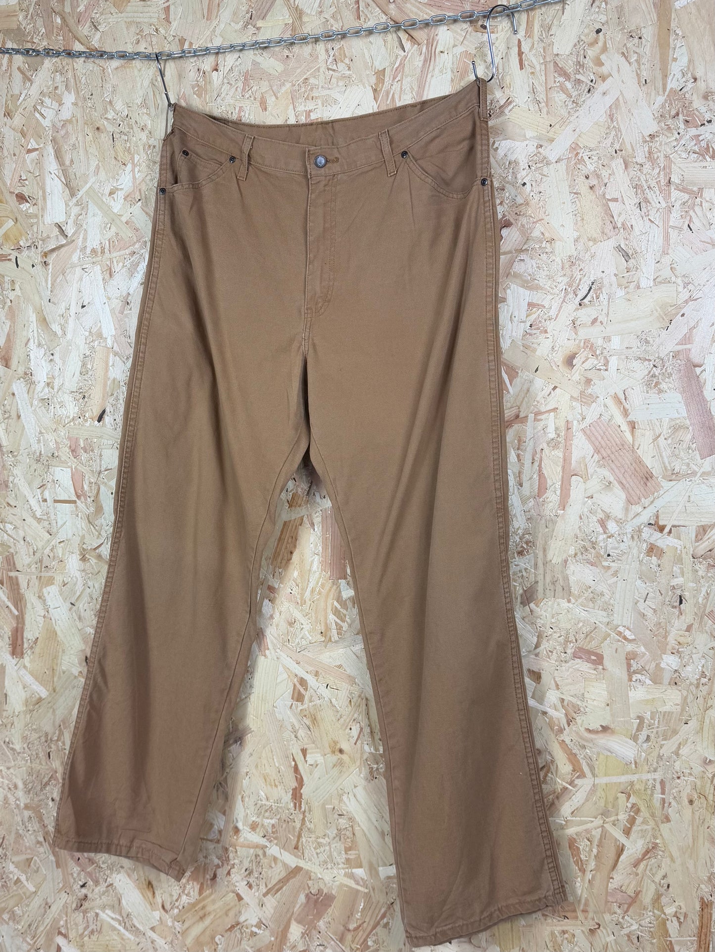 Dickies Beige Carpenter Trousers Zip Fly 38W 32L