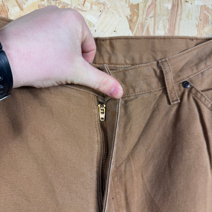 Dickies Beige Carpenter Trousers Zip Fly 38W 32L