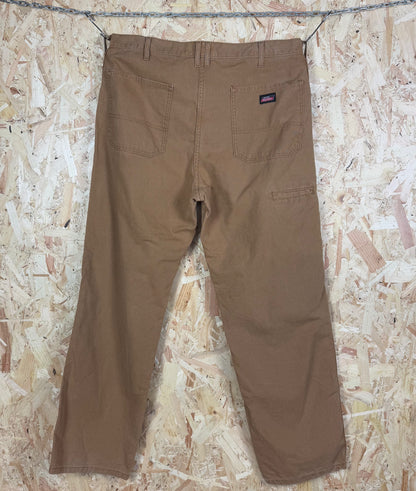 Dickies Beige Carpenter Trousers Zip Fly 38W 32L