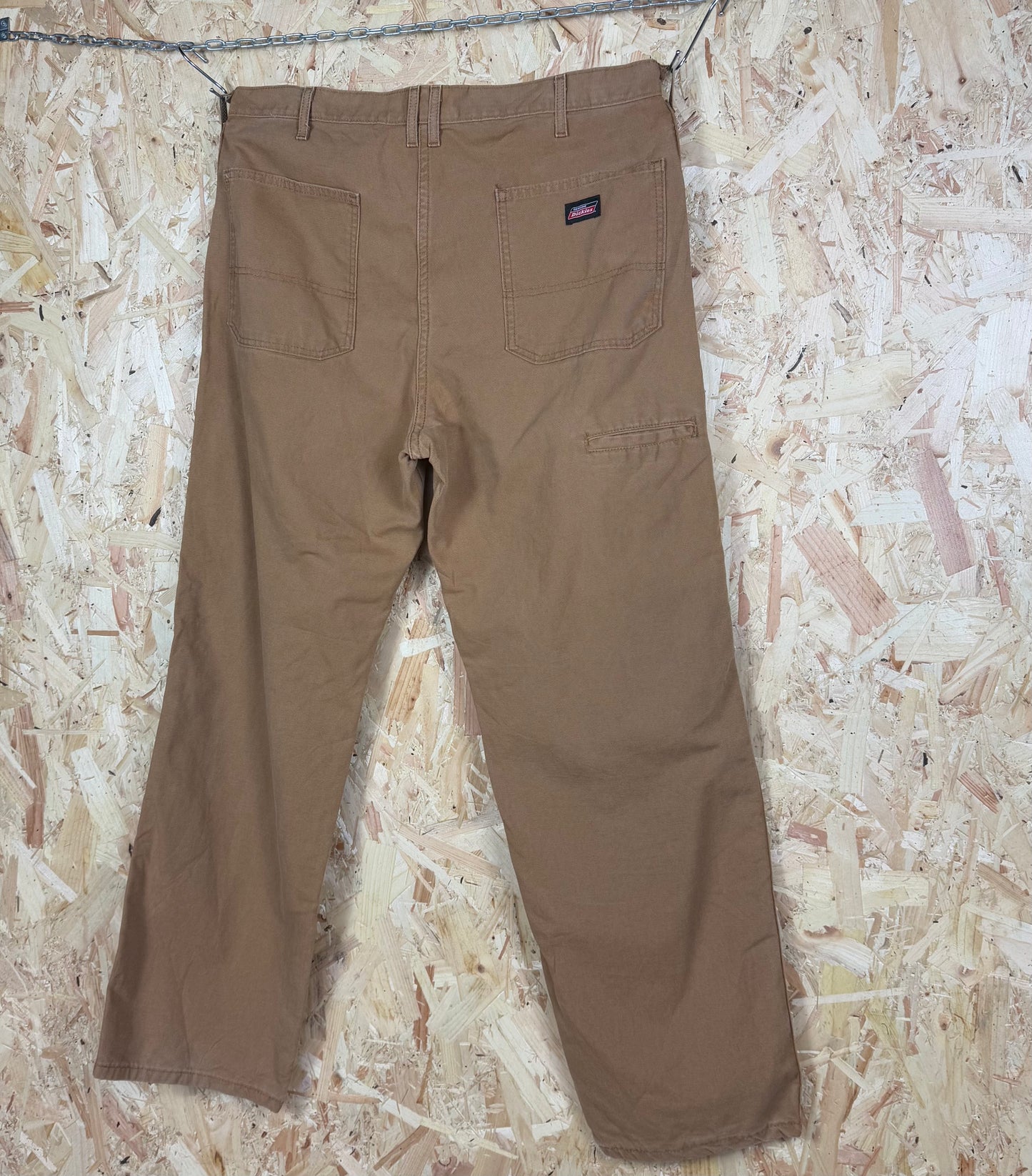 Dickies Beige Carpenter Trousers Zip Fly 38W 32L