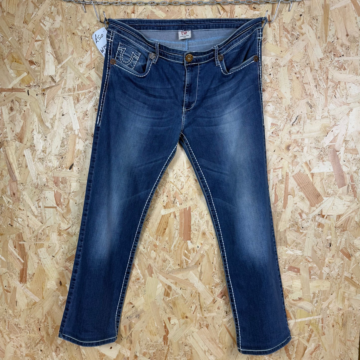 True Religion Blue Jeans 38W 32L