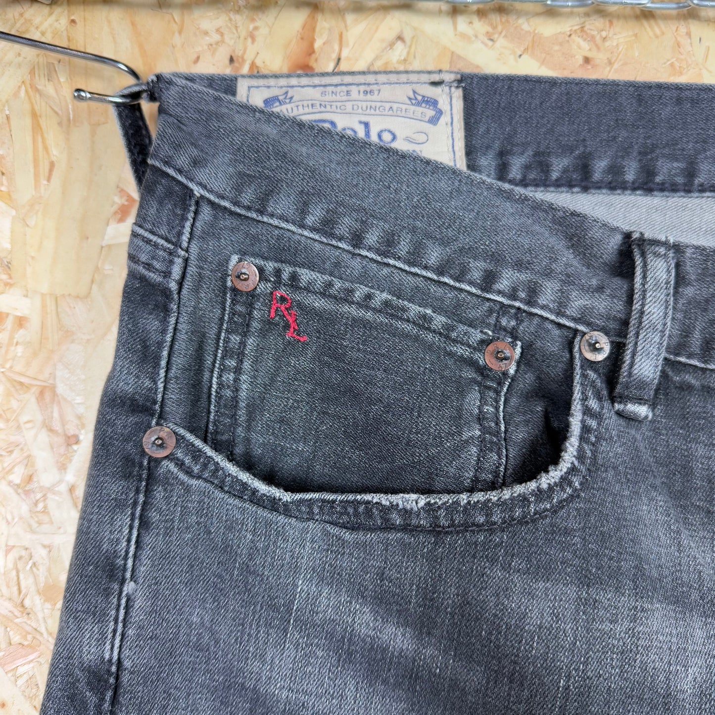 Ralph Lauren Grey Jeans Zip Fly 36W 30L