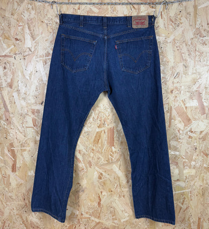 Levis 501 Straight Leg Blue Jeans Button Fly 38W 32L