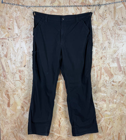 Carhartt Carpenter Trousers Black Zip Fly 38W 30L