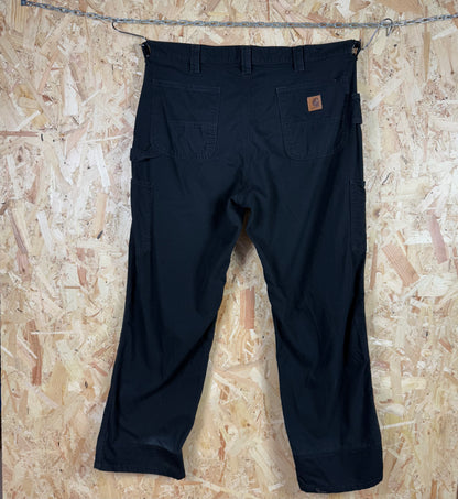 Carhartt Carpenter Trousers Black Zip Fly 38W 30L