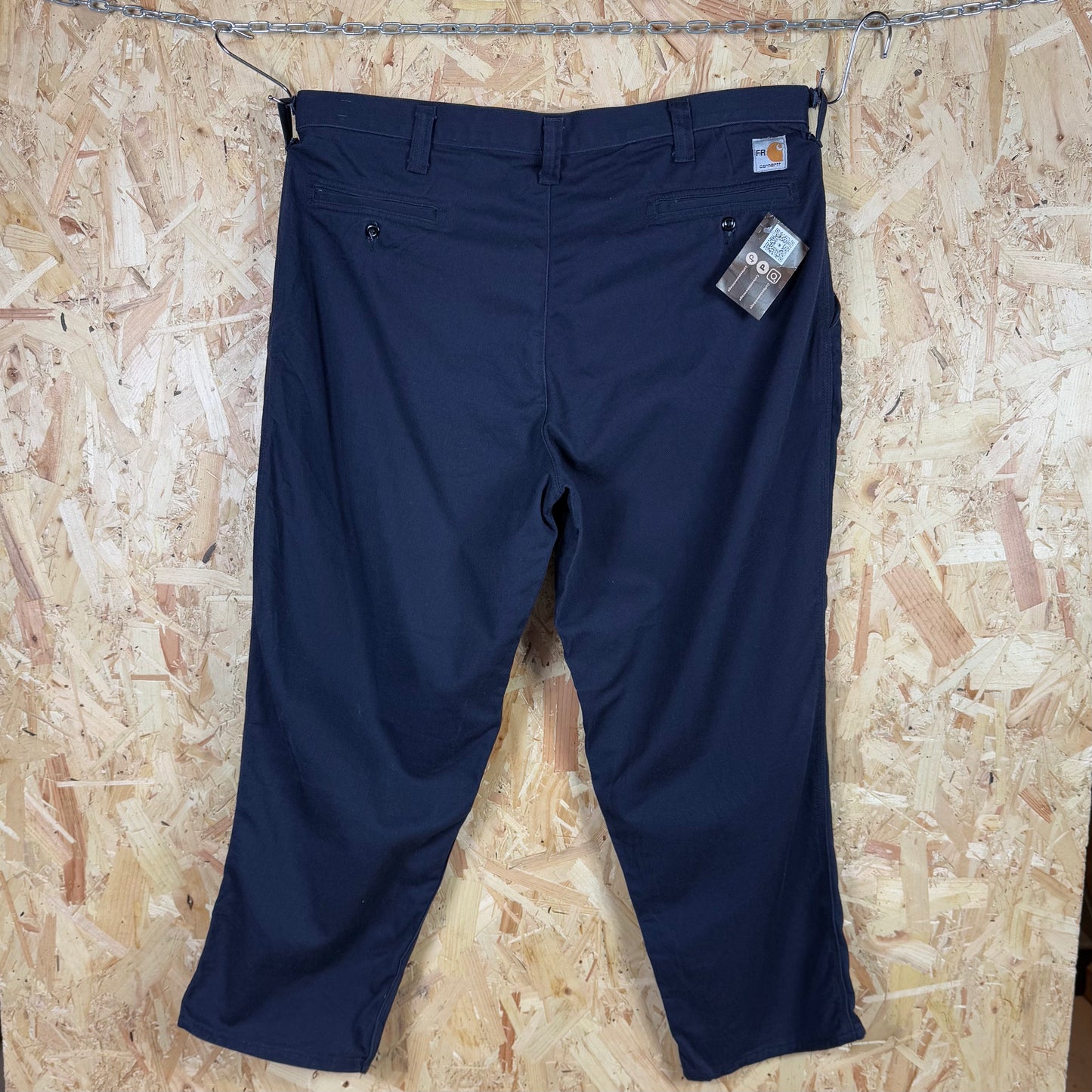 Carhartt Fire Resistant Navy Trousers Zip Fly