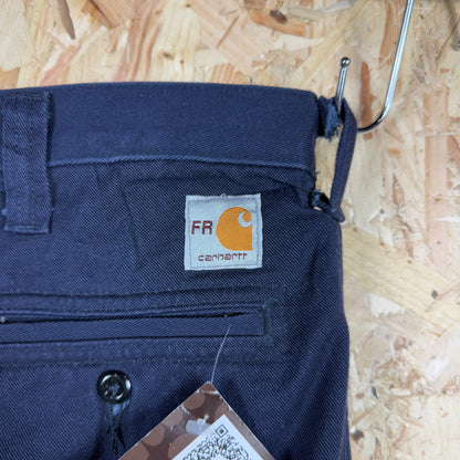 Carhartt Fire Resistant Navy Trousers Zip Fly