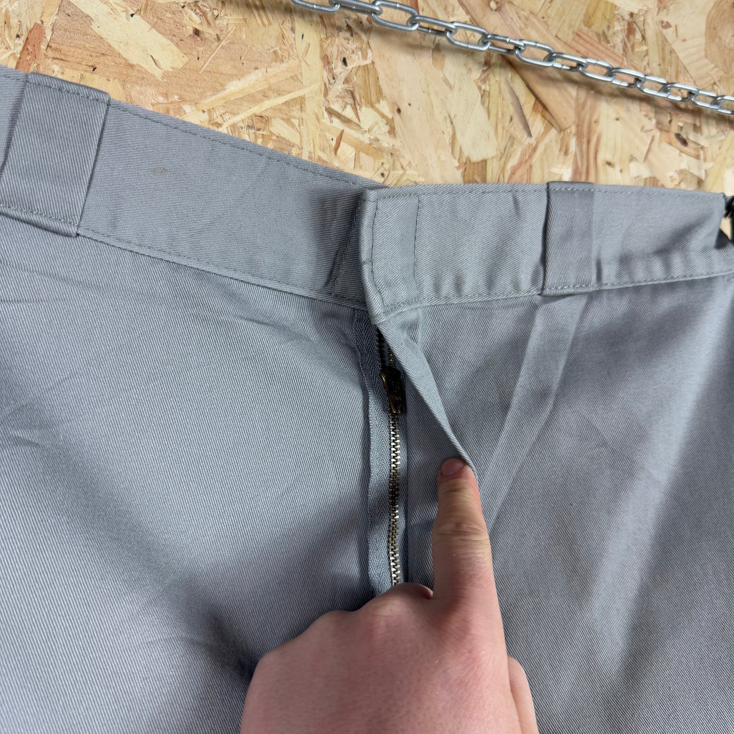 Dickies Trousers Grey Zip Fly 36W 29L