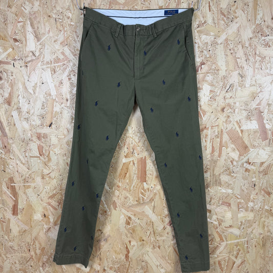 Polo Ralph Lauren Green Trousers Zip Fly 32W 32L