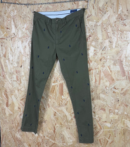 Polo Ralph Lauren Green Trousers Zip Fly 32W 32L