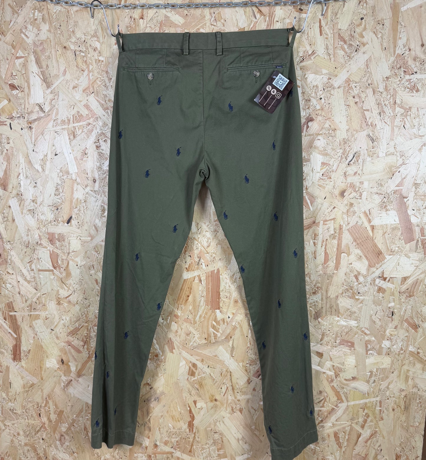 Polo Ralph Lauren Green Trousers Zip Fly 32W 32L