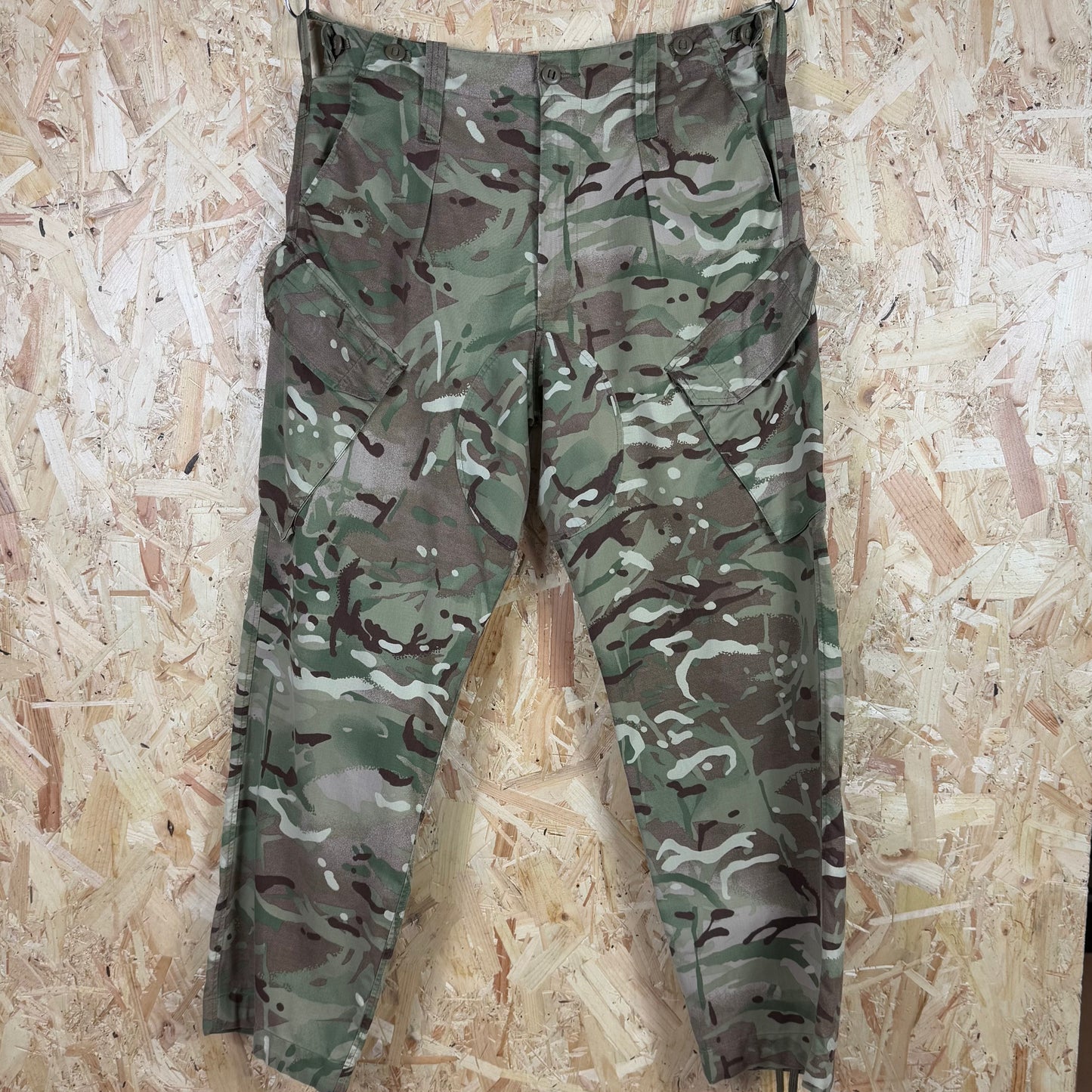 Camo Cargo Trousers Zip Fly 34W 30L