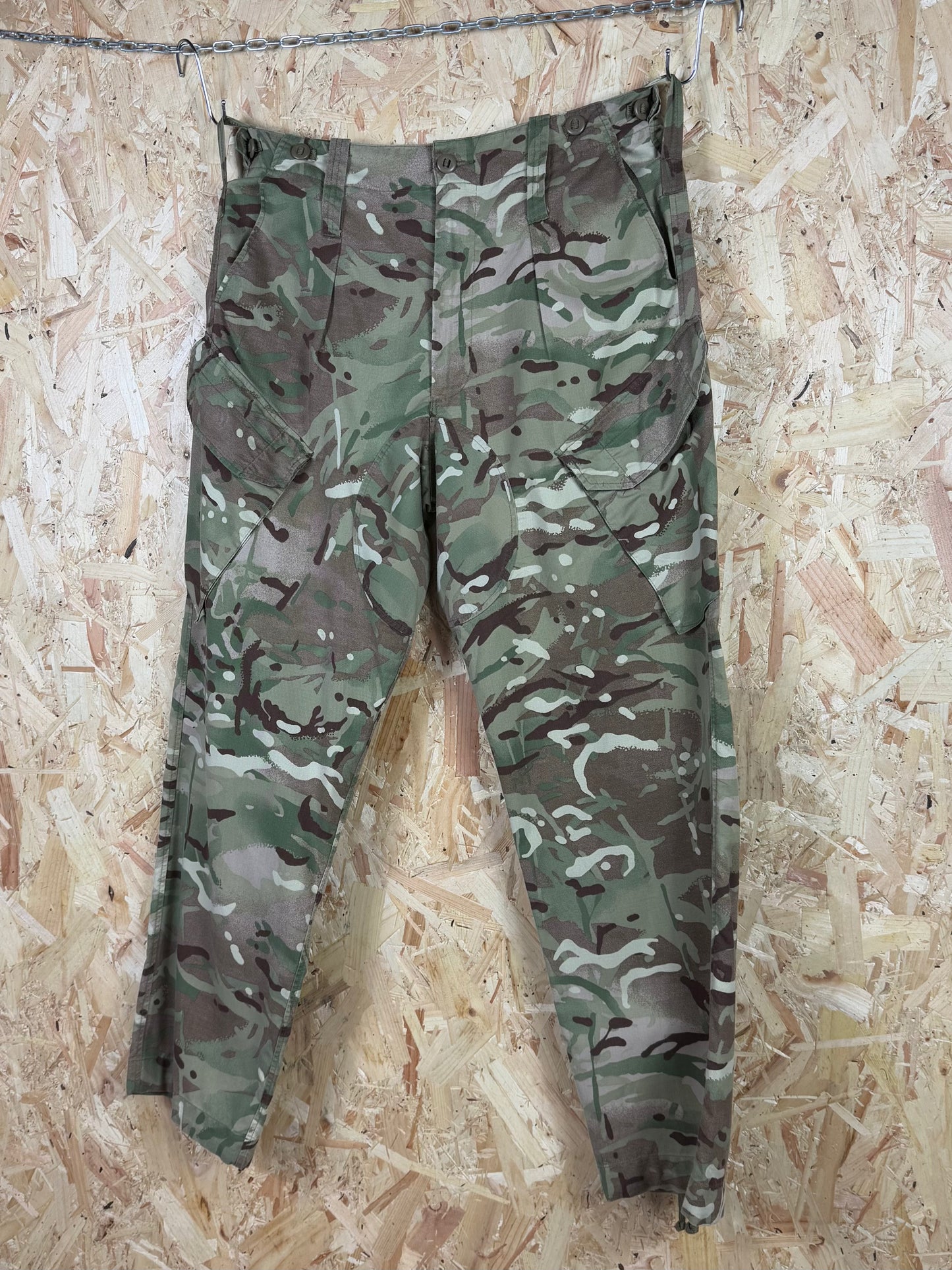 Camo Cargo Trousers Zip Fly 34W 30L